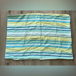 City Chic Blue and Green Strip Fabric Pillow Case Cover